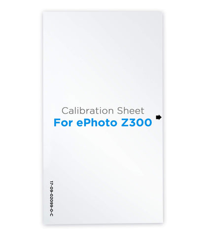 Plustek Calibration Control Sheet - for ePhoto Z300 Scanner only