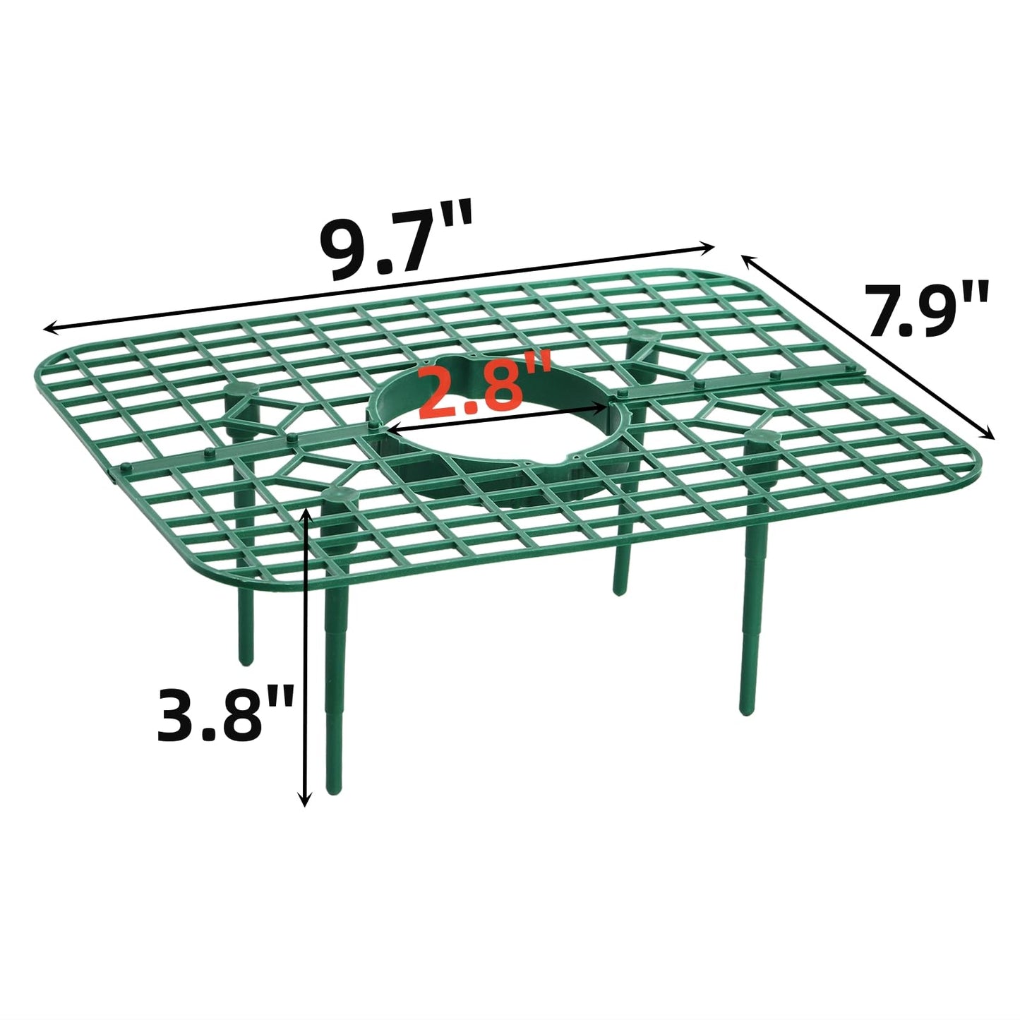 Pumtus 20 Pack Strawberry Plant Supports, Square Growing Rack with 4 Sturdy Legs, Plastic Strawberry Plant Stand Holder, Strawberry Growing Frame Holder Cage, Keeping Berries Clean