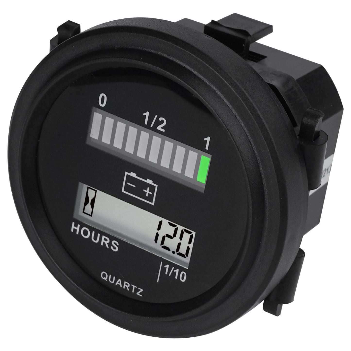 Yooreal 12/24V 36/48V 72V Golf Cart Battery Meter,Hour Meter&Battery Indicator Gauge Meter Lead-Acid Battery,Charging Reminder,Easy Installation for Golf Cart Club Car RV Forklift Tractor ETC