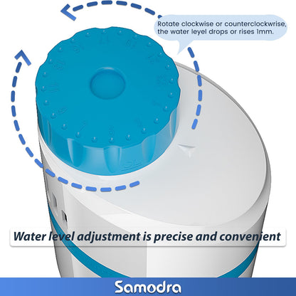 SAMODRA Silent Toilet Fill Valve Adjustable Water Level, High Performance Toilet Flush Valve Replacement Kit Anti-Siphon Water-Saving, Installs in Minutes