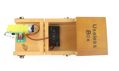 Willcomes Wooden Turns Itself Off Useless Box Leave Me Alone Box Perpetual Machine for Geek Gifts or Desk Toys