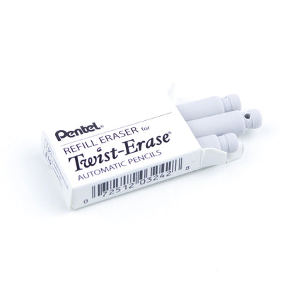 Refill Erasers for Pentel Mechanical Pencils (QE415/7, QE515, PD257, PD275/7), E10, Box of 12