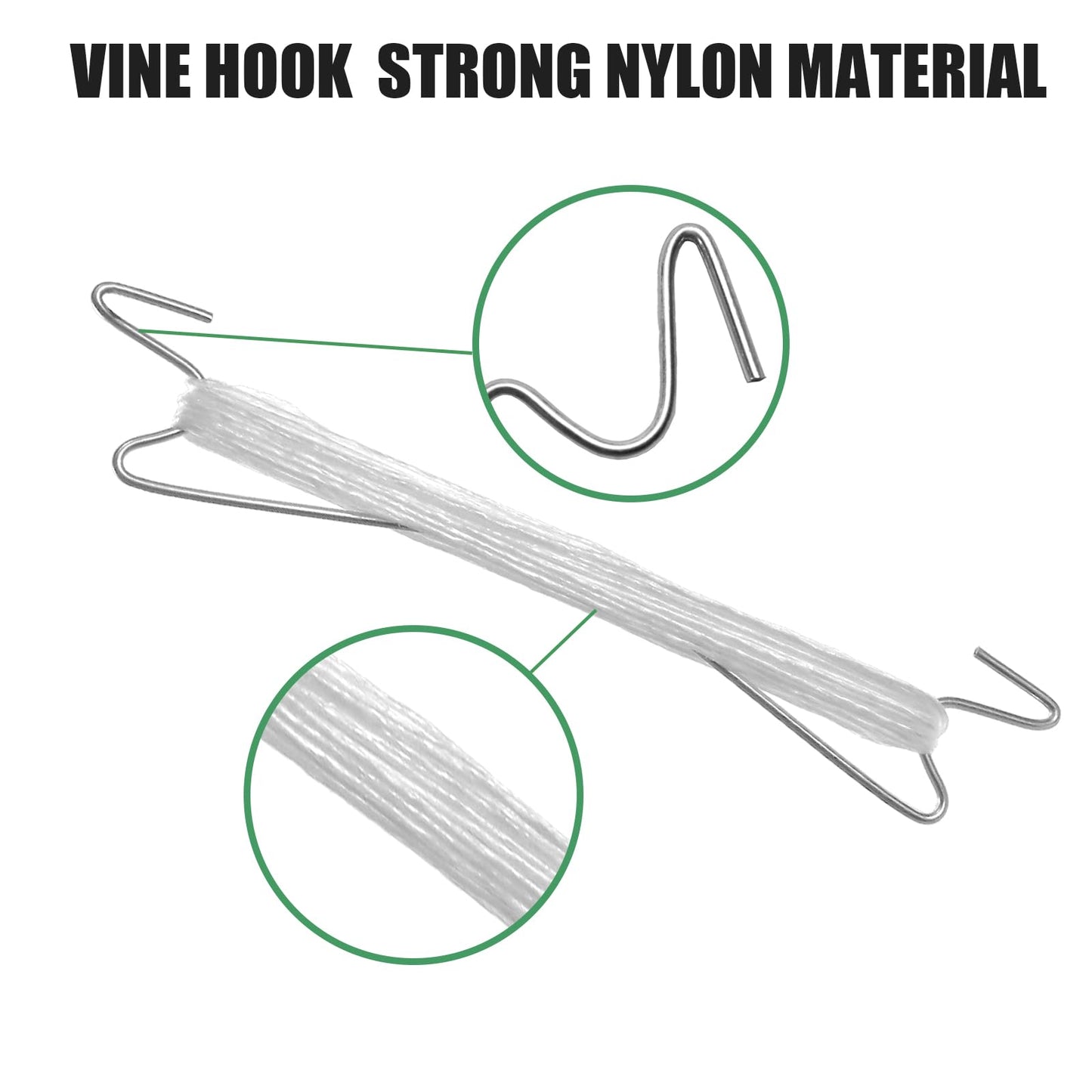 30pcs Tomato Hooks with String, 60pcs Tomato Plant Support Clips, 100 Pcs J-Hook, Tomato Holder Hooks with 33.3ft Tomato Twine for Climbing Plants Tomato Cucumber Cherry Vegetable
