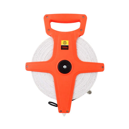QWORK 1/2" x 330' Open Reel Dual Sided Fiberglass Tape Measure for Engineer