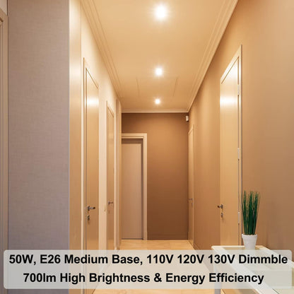 Vinaco PAR20 50W Halogen Bulb, 2 Pack High Output PAR20 Flood Light Bulb, 50W PAR20 Halogen Dimmable, Long Lasting PAR20 50W 120V Warm White 2800K, E26 PAR 20 50 Watt Halogen Flood Light