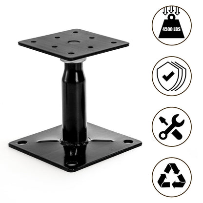 Yarlung 4 Pack Adjustable Support Jacks for Floor, Heavy Duty Screw Jacks House Jack Stand, Floor Joist Jacks Post 4" to 7" for Level and Lift Supports, Floor Straightener, Deck Foundation