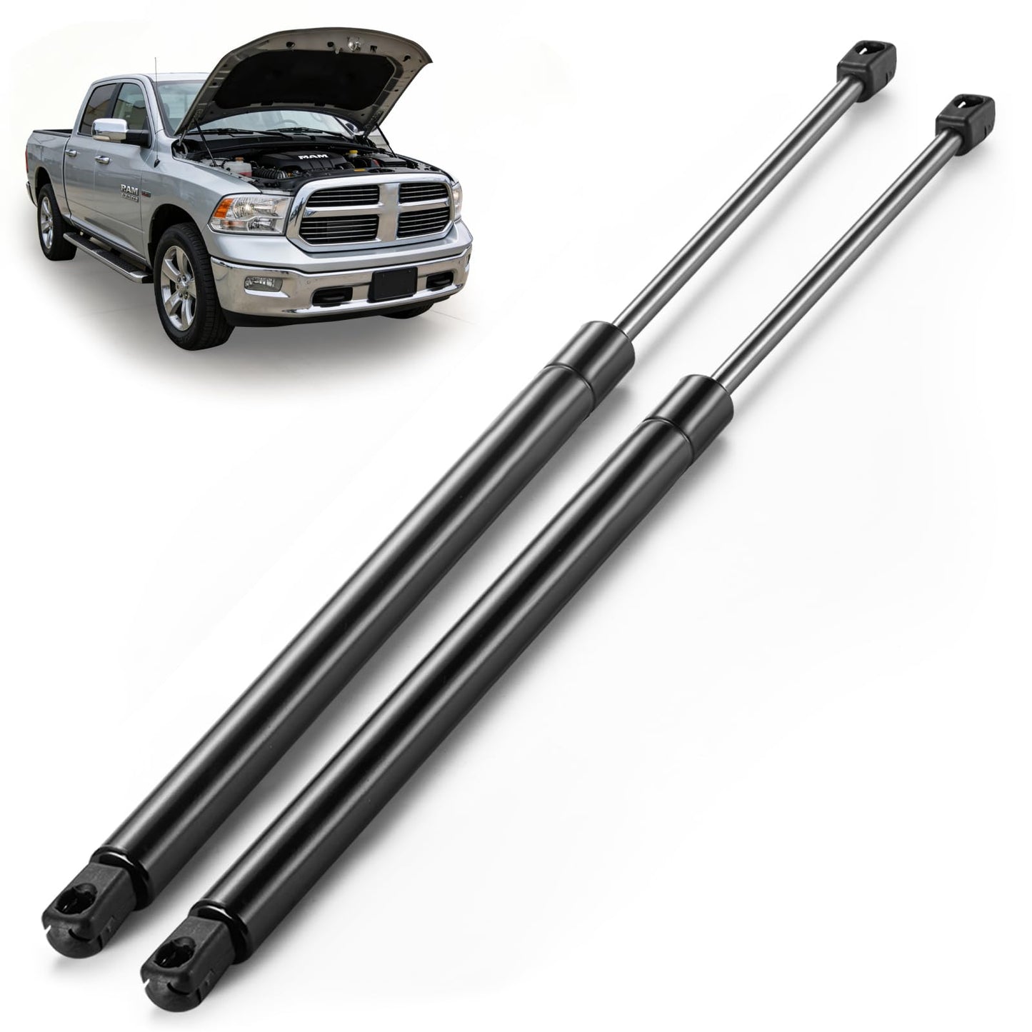 ARANA Hood Struts for Dodge Ram 2010-2017, Front Engine Hood Gas Shocks Lift Support Fits 2010-2017 Dodge Ram 2500/3500/4500, 2009-2010 Dodge Ram 1500, 2 Pcs