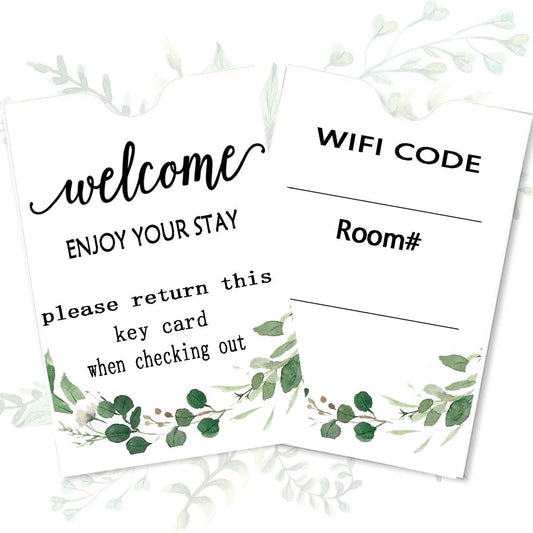 500Pcs Hotel Key Card Envelope Key Card Hoder Sleeves 2.4×3.5 Inch Enjoy Your Stay Key Cover for Hotel Gift Card Holders