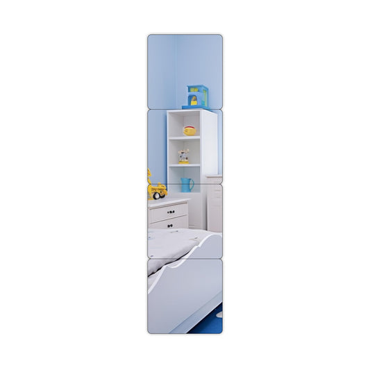 Unbreakable Wall Mirror Full Length for Bedroom,Kids Safe Shatterproof Mirror for Body,4 Pack 12"x12",Child Acrylic Plastic Non Glass Long Mirror,Flexible Plastic Mirror Sheets Wall Stickers