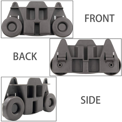 W10195416 (4-Pack) Lower Dishrack Wheel Assembly for kitchenaid,Whirlpool,maytag,Kenmore.Kitchen Aid Dishwasher Parts,W/ 1.59 in Diameter Wheel