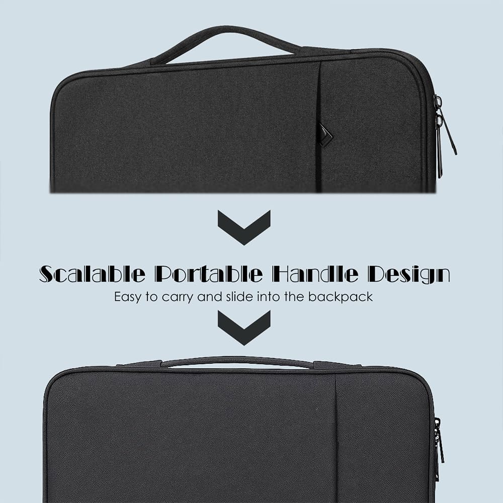 ProElife 13-Inch Laptop Sleeve Case for 2026 New MacBook Air 13.6 inch M5/A3449 Chip & MacBook Neo A18Pro/A3404 13 inch Accessory Traveling Water-Resistant Bag Portable Carrying Case (Black)