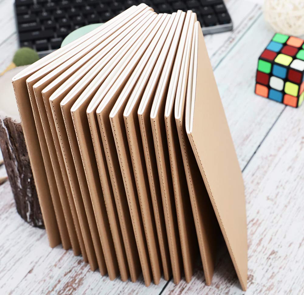 16 Pack Notebook Journals for Travelers, Students and Office, Writing Diary Subject Notebooks Planner with Thick Paper, 60 Pages, 30 Sheets, 8.3x5.5 inch, A5 Size, Travel Journal Set (Blank)