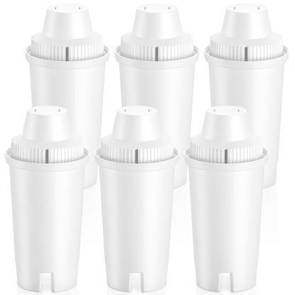 Standard Water Filter Replacement Compatible with Brita Water Pitchers and Dispensers, Classic OB03, Everyday, UltraMax, Metro+, XL, Mavea 107007 35557 and More, NSF Certified Pitcher Filters-6 Pack