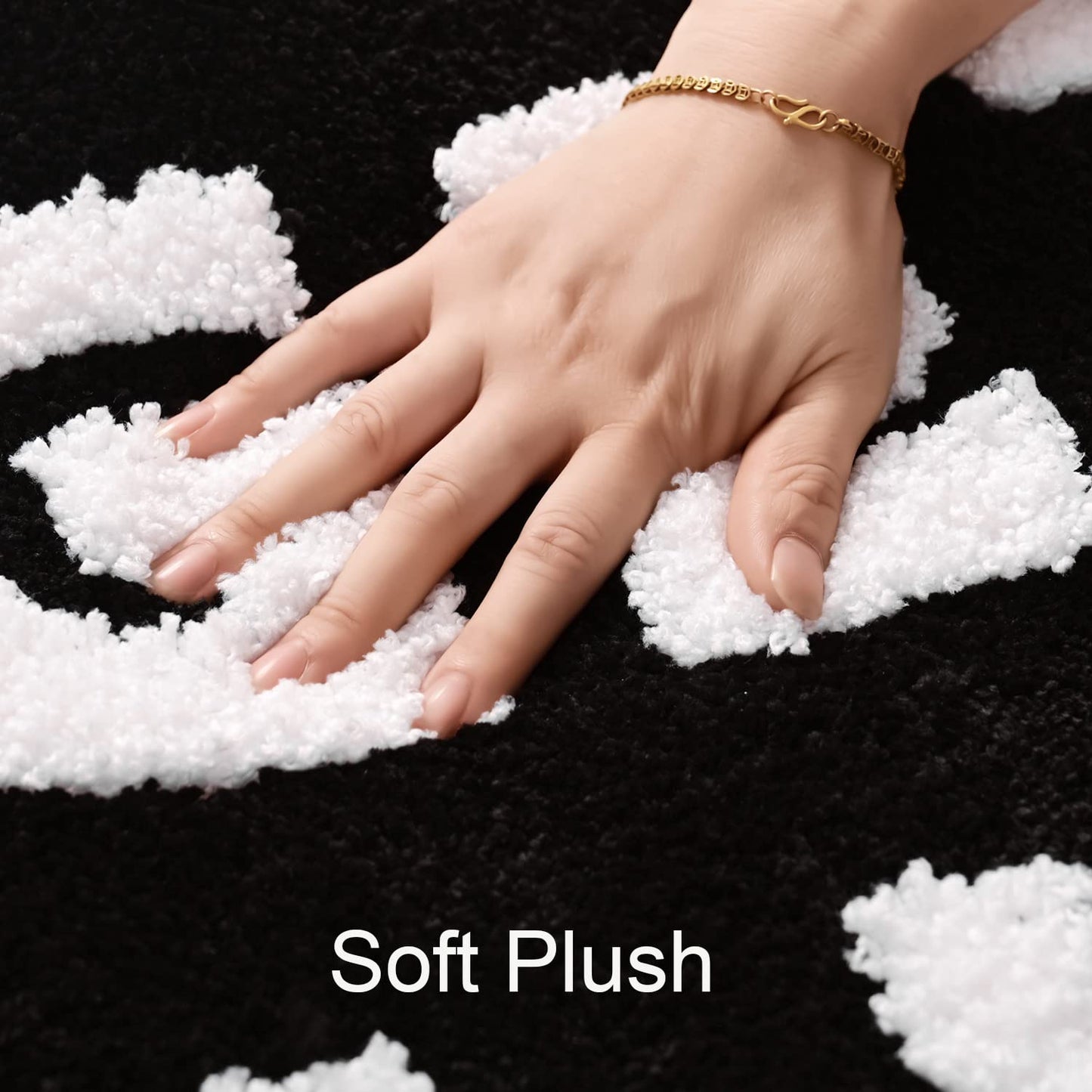 QJHOMO Get Naked Bath Mat Cute Black and White Bathroom Rugs Funny Non Slip Bathtub Decor Mats Super Absorbent Floor Carpet Machine Washable Bahtmat for Tub, Shower, Bedroom (16x24 inch)