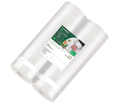 Bonsenkitchen Vacuum Sealer Bags, 11 in x 50 ft Rolls 2 Pack Food Vacuum Storage Bags, BPA Free, Food Grade, Customized Size Vcuum Bag for Vac Storage, Meal Prep or Sous Vide Cooking, VB3210