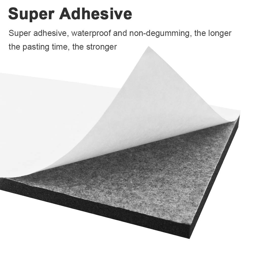 Storystore Neoprene Sponge Foam Rubber Sheet, 1/4" Thk X 12" W X 59" L Black Closed Cell Foam Roll with Self-Adhesive, Easy Cut DIY Gaskets Crafts Multi-Function Soundproof Foam Insulation Roll