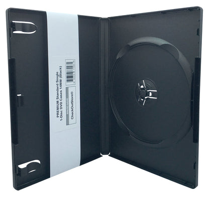 (10) CheckOutStore Premium Standard Single 1-Disc DVD Cases 14mm (Black)