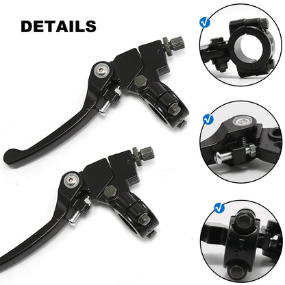 7/8 Folding Clutch Brake Lever Perch with Clutch Cable Replacement for 110/125/140/150cc SSR125 RFZ YZ Ruckus TaoTao DB17/27 Apollo DBX15/18/19 Z20 Xmotos Thumpstar Kayo Piranha Pit Dirt Bike (Black)