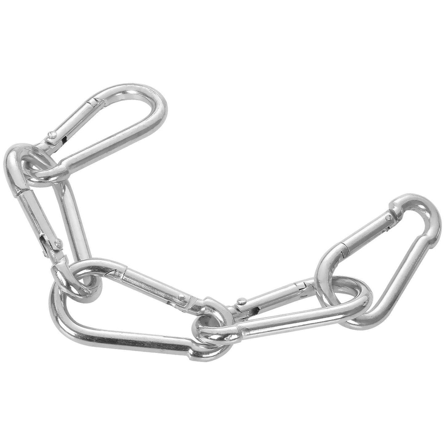 AKOLAFE 60 Pack Spring Snap Hook, 2 Inch Zinc-Galvanized Steel Spring Clips, M5 Keychain Quick Links, 220lbs Load Capacity Heavy Duty Carabiner Clips for Dog Leash, Backpack, Hammocks, Camping & Swing