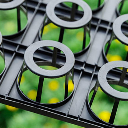 12 Cell Nursery Planter Pots Trays, 6-Pack Seed Starter Pots Moving Trays, Plant Pot Shuttle Carry Holder and Trays for 4 inch Round Plastic Nursery Pots Flowerpot Carrier Transporting