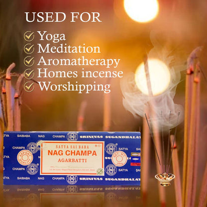 Satya Sai Baba Original Handmade Sticks from Bengaluru earthmarked Nag Champa Agarbatti 250 gm Hand Rolled in India, Fine Quality