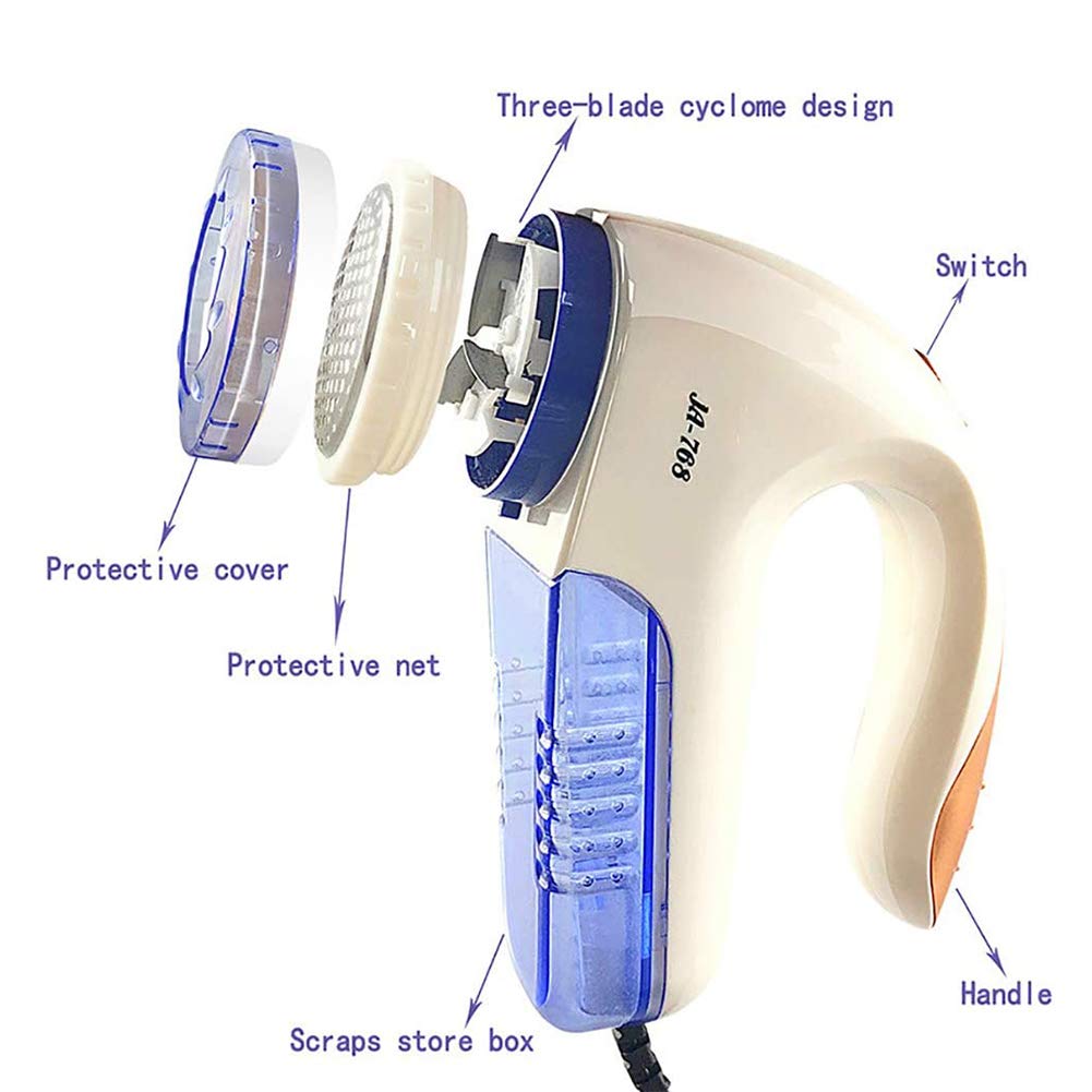 Lint Remover Fabric Shaver Defuzzer Portable Electric Fabric Clothes Furniture Shaver for Sweater Knitwear Carpet Blankets Couch, Cord Plug Operated