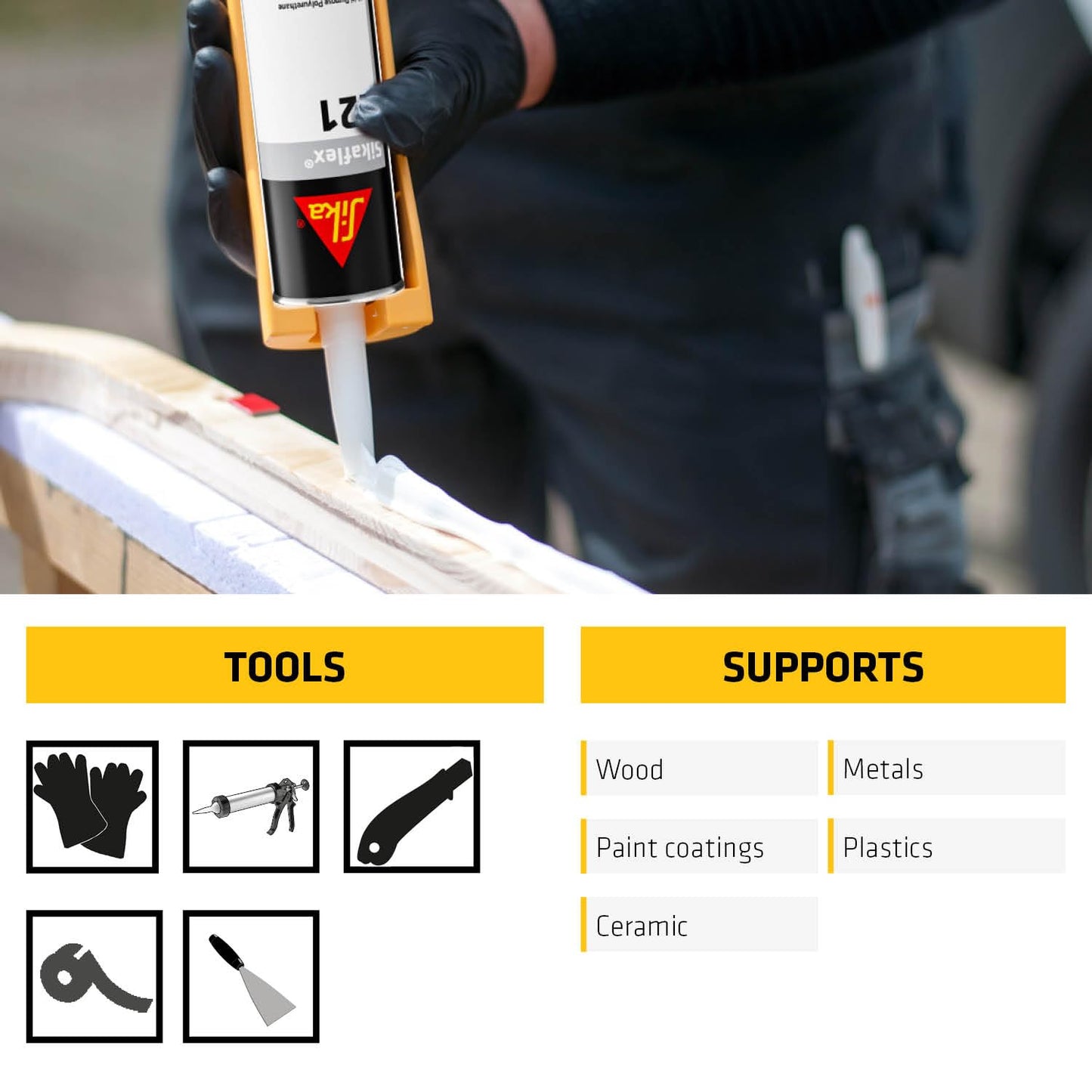 SIKA - Multi-Purpose sealant and Adhesive - Sikaflex-221 - White - Ideal for RV and Motorhome Repair - Permanent - Weather Resistant - Paintable - 300 mL