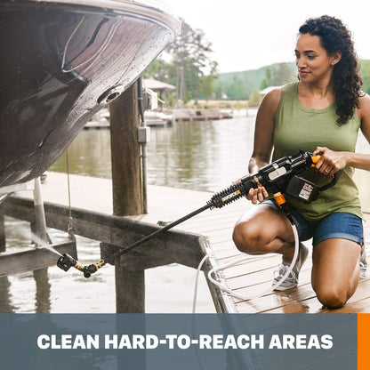 WORX WA4039 Hydroshot Pivoting Quick-Connect Adapter, Black