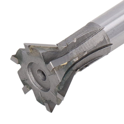 Dovetail Milling Cutter 6 Flute 60 Degree 25mm Diameter Carbide End Mill Straight Shank for General Ferrous Nonferrous Metals Machining