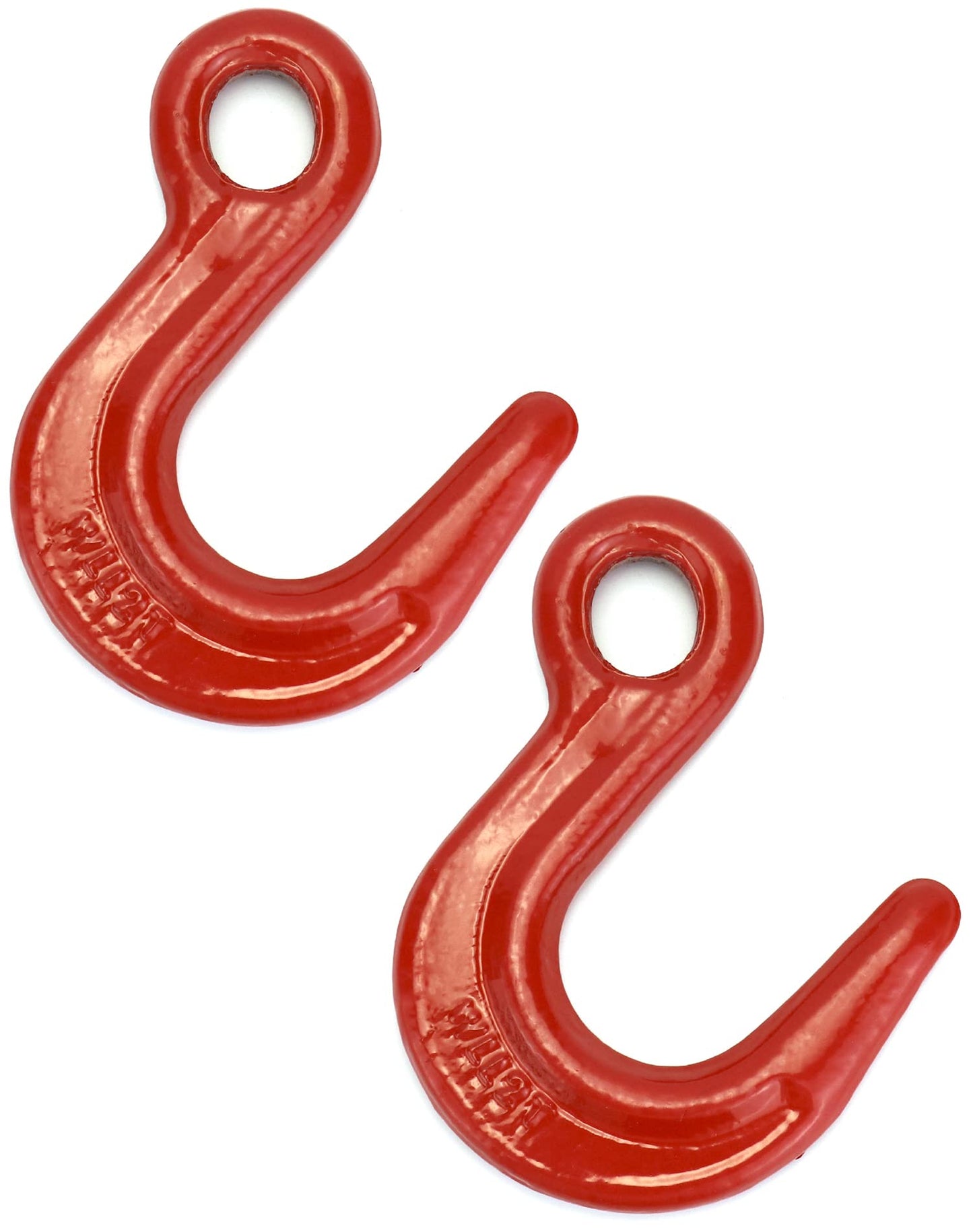 QWORK Alloy Steel Large Opening Lifting Hook, 2 Pack 4400 lbs Strong Load-Bearing Crane Hoist Hook Easy to Install The Sling for Construction Engineering, Factory Hoisting, Harbor Hoist, 2Ton