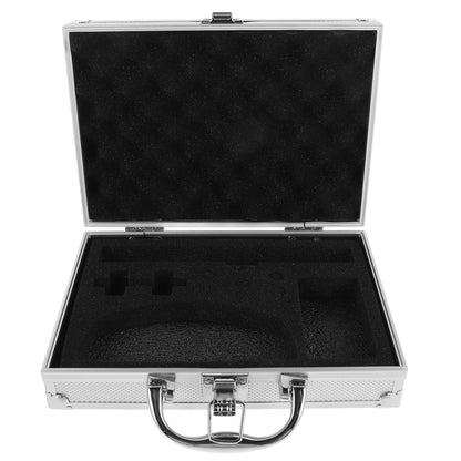 Silver Aluminum Tool Box with Lock - Portable Metal Storage Box - Lightweight Carrying Case Silver Aluminum Case with Foam for Crafts Car Tools