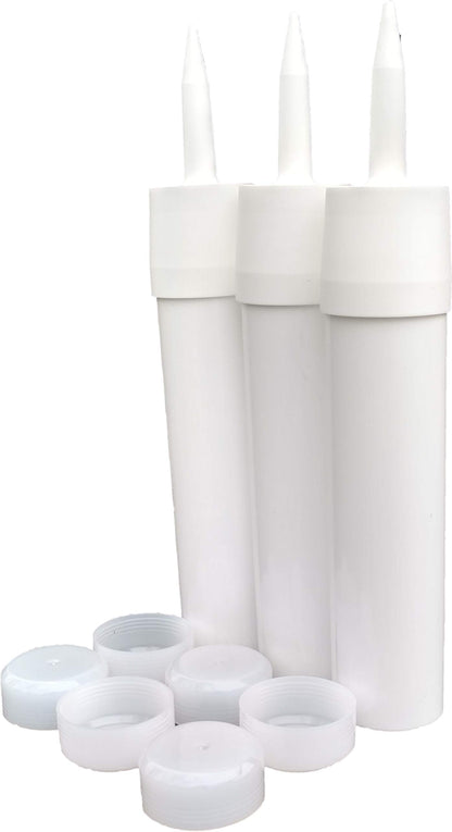 REUSABLE EMPTY CAULK TUBE - REFILLABLE CAULKING CARTRIDGE 10 oz. - 3 Pack