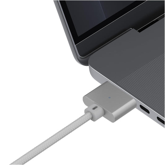 USB-C to Magnetic 3 Charging Cable by MMOBIEL – 2m/6.6ft 140W Portable Fast Charger Cord – Compatible with MacBook Pro/Air – USB Type C to Safe Magnetic Battery Cable – White