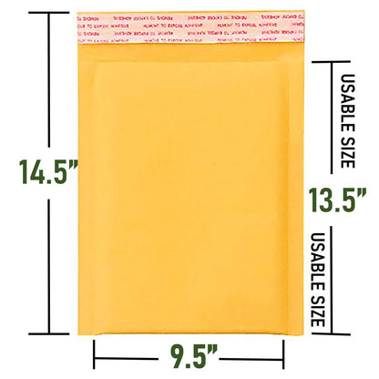 Sales4Less #4 Kraft Bubble Mailers 9.5X14.5 Inches Shipping Padded Envelopes Self Seal Waterproof Cushioned Mailer 10 Pack
