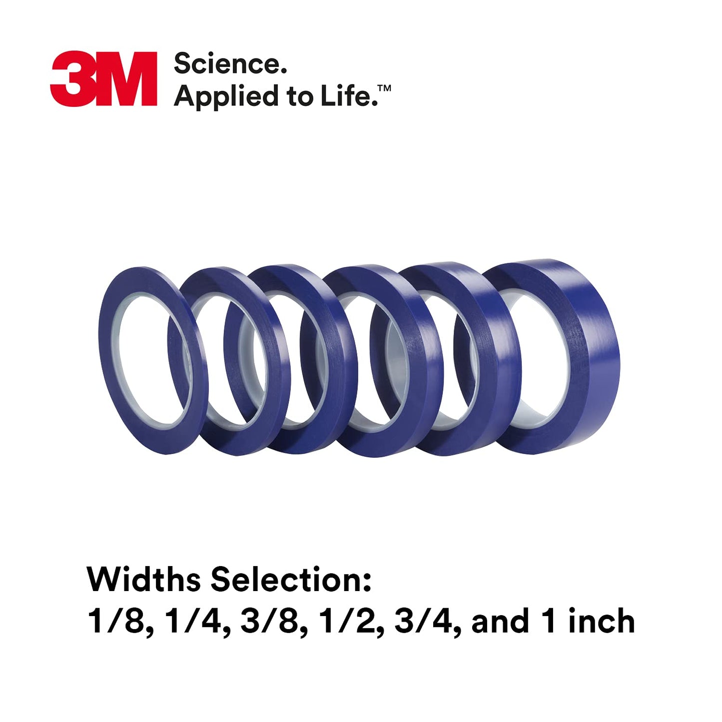 3M Vinyl Tape, 471+, Indigo, 0.5 in x 36.0 yd x 5.3 mil (1.3 cm x 32.9 m x 0.1 mm)1 Pack