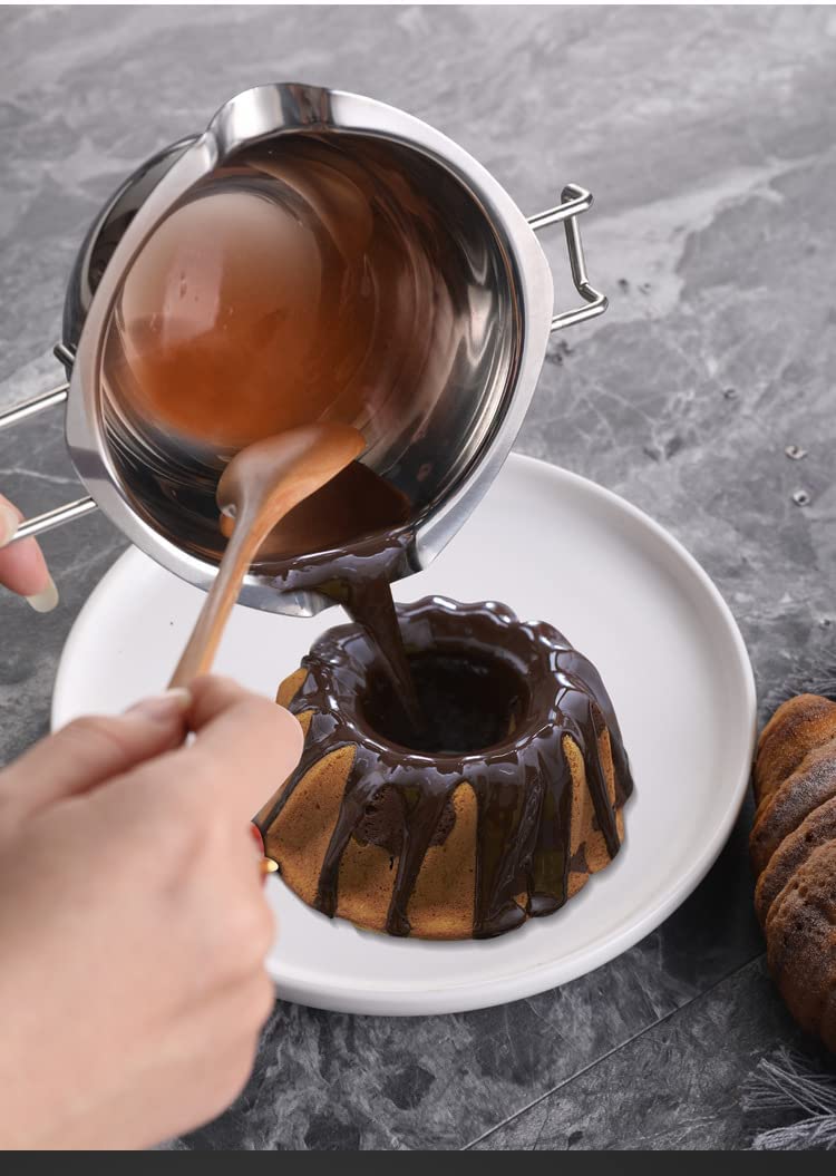 1000ML Melting Pot Stainless Steel - Double Boiler Pot for Melting Chocolate, Candy, Butter, Cheese and Candle Making
