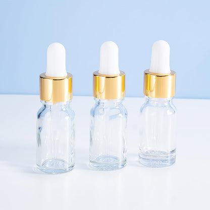 Kingrol 40 Pack 10ml Clear Glass Dropper Bottles, Tincture Bottle, Empty Bottle with dropper for Essential Oils, Perfumes, Aromatherapy