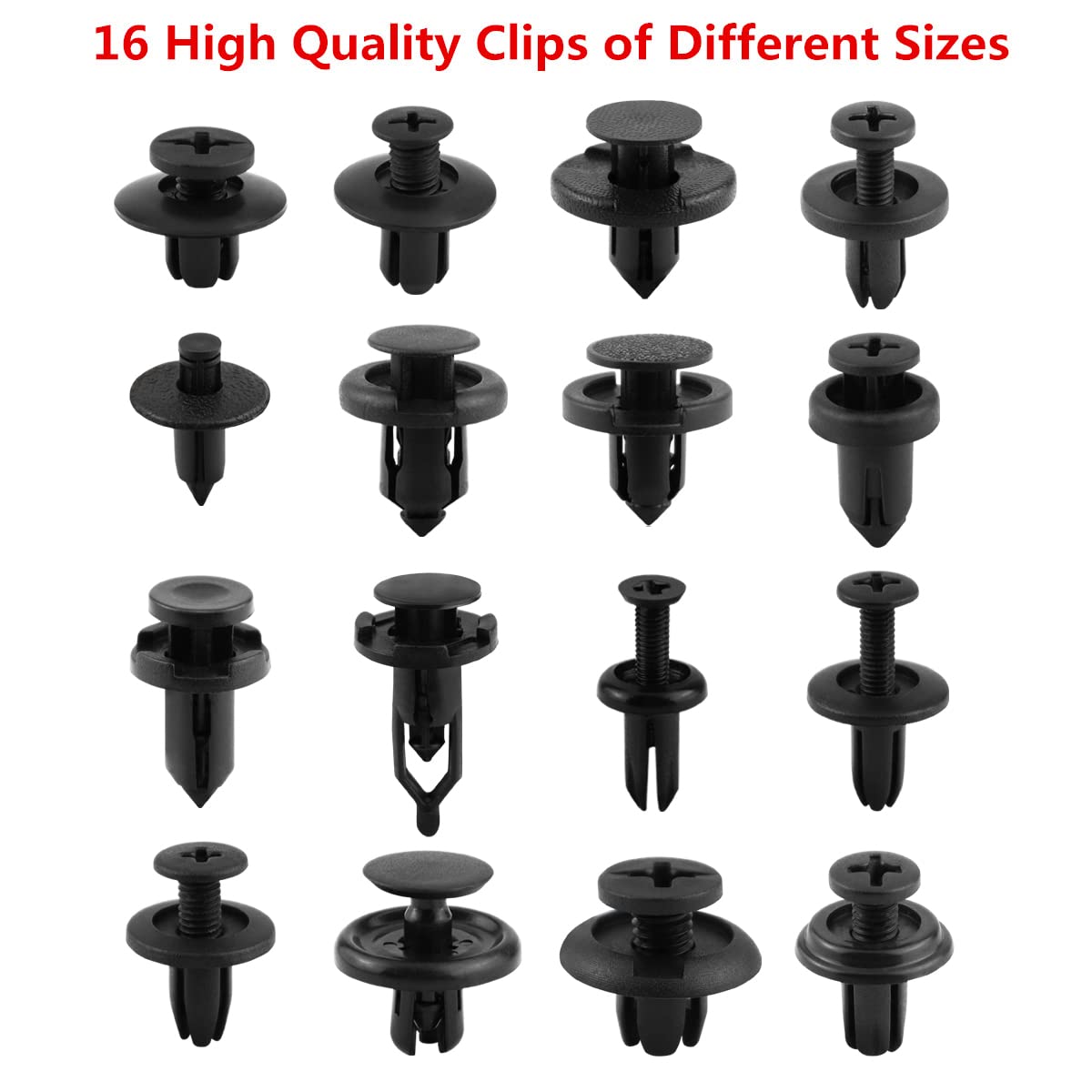 Car Push Retainer Clips 750PCS with 16Most Popular Push Pins for Automotive Parts Sizes Auto Screw Clips with Blue Fastener Remover Tool for Toyota GM Ford Honda Acura Chrysler
