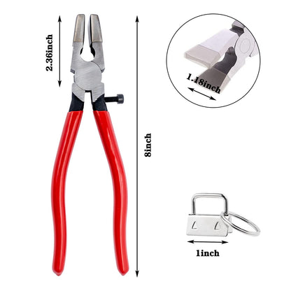 73 Sets 1" 25mm 6 Colors Keychain Fob Hardware and Pliers Tool Set, Lanyard Key Fob With Key Ring Wristlet Clamp Supplies