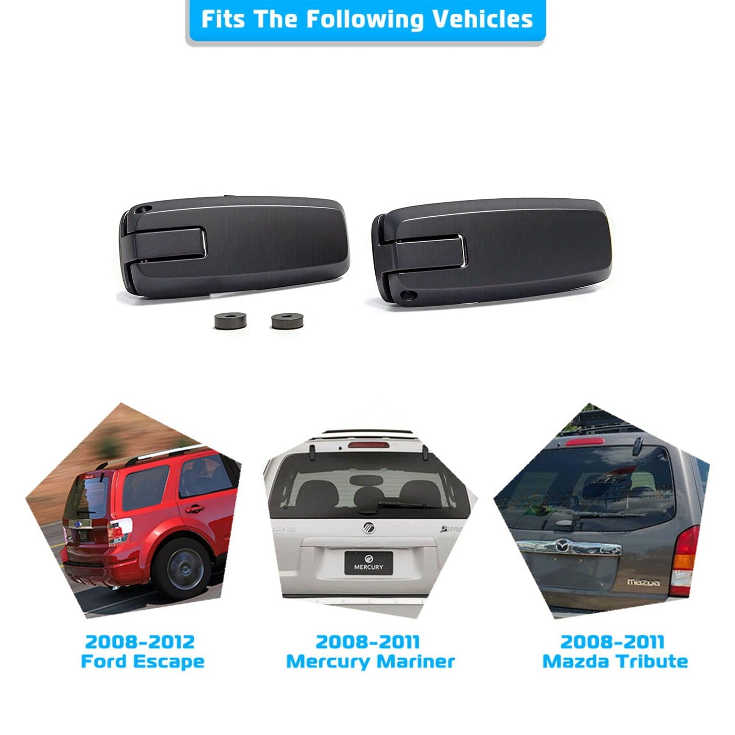Rear Window Hinge Liftgate Glass Hinge Set Right Left Pair for 2008-2012 Ford Escape Mercury Mariner Mazda Tribute # 8L8Z78420A68C 8L8Z78420A68D 8L8Z-78420A68-C 8L8Z-78420A68-D