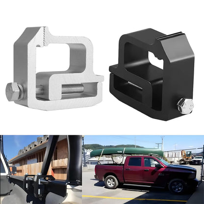 XINLIYA Truck Topper Clamps, 4PCS Aluminum Cap Shells Mounting Clamps for Camper Bed Rack ＆ Canopy Bracket, Heavy Duty Automotive Accessories, Universal for Pick Up, RV, Trailer (Silver)