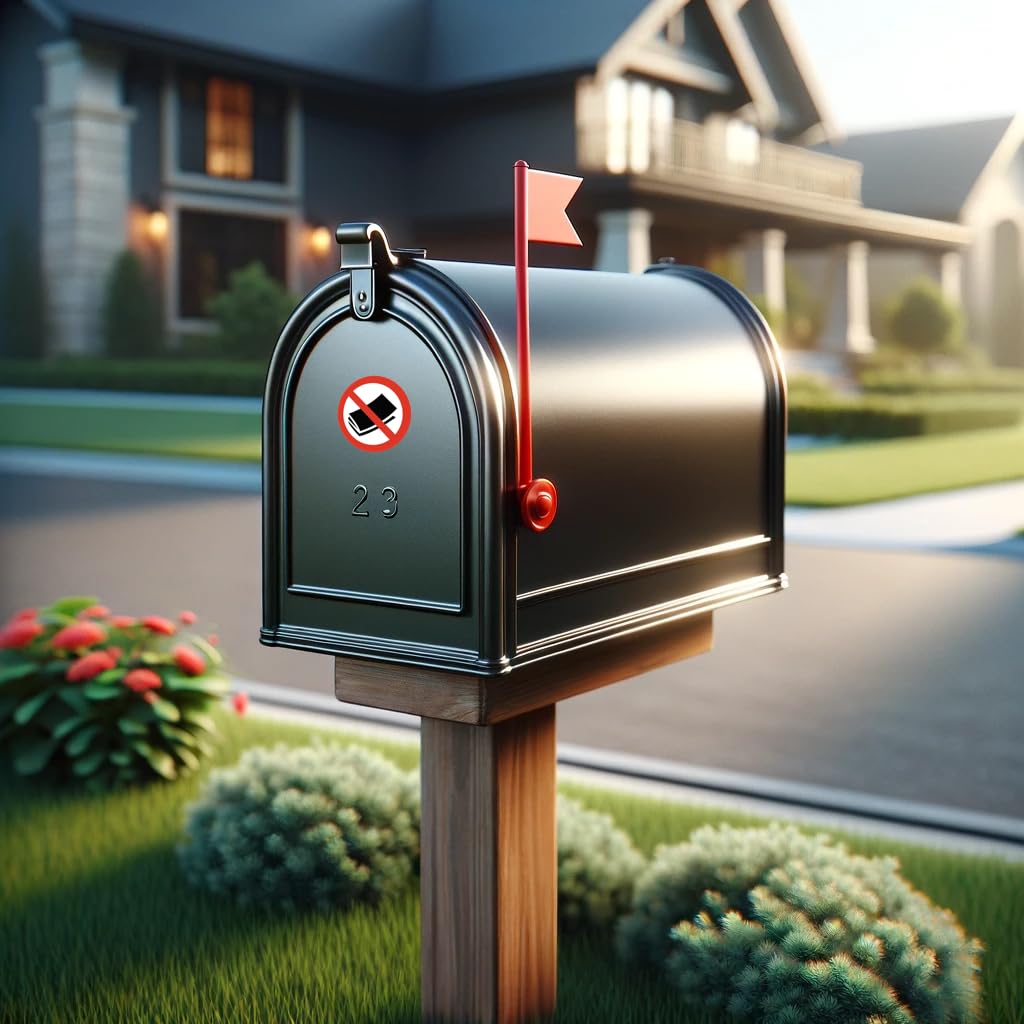 25 Pack/PAQUET DE 25 Autocollants Pas De Publicité Résistant À L'Eau/No JunkMail Mailbox Stickers Water Resistant (Small 2", 25, Count)