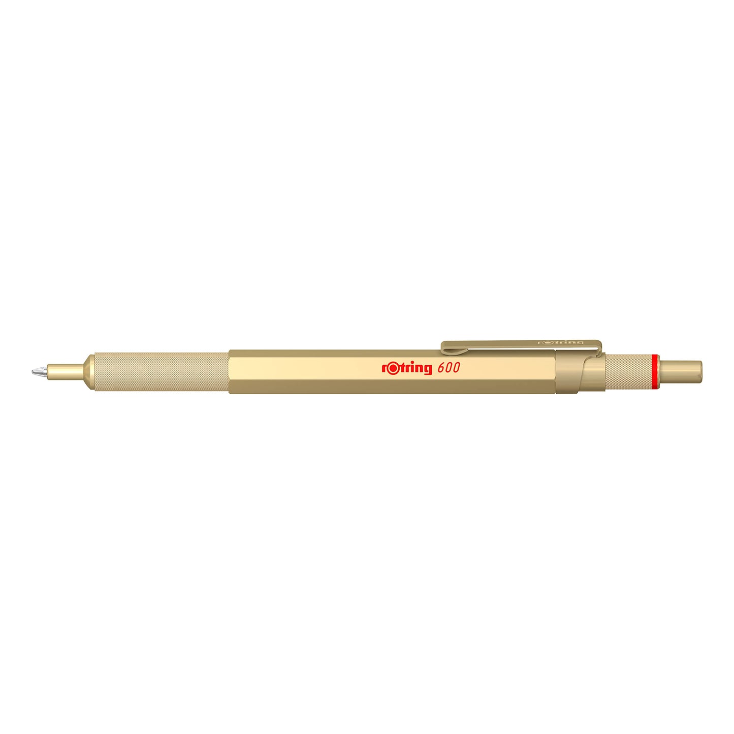 Rotring 600 Metallic Ballpoint Pen Medium Point Black Ink Gold Barrel Refillable 1 Count