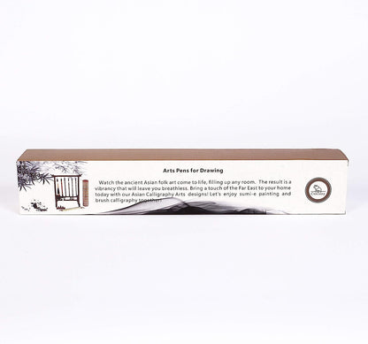 Corciosy Shanlian Hubi Writing Brush Watercolor Chinese Calligraphy Brush Set Kanji Japanese Sumi Painting Drawing Brushes 10 piece/set+Roll-up Bamboo Brush Holder