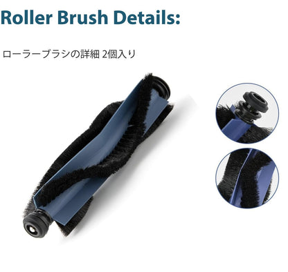 Replacement Parts Accessories for Eufy X10 Pro Omni 2-Roller Brush 5-Side Brush 3-HEPA Filter 4 Mop Pads 4 Dust Bags 1 Cleanning Tool