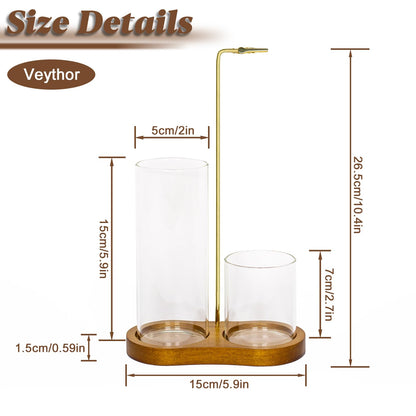 VeythorIncense Holder for Sticks,Insence-Stick Holder Ash Catcher with Removable Glass,Anti-Ash Flying Incense Burner,for Meditation Yoga Relaxation,Home Decor