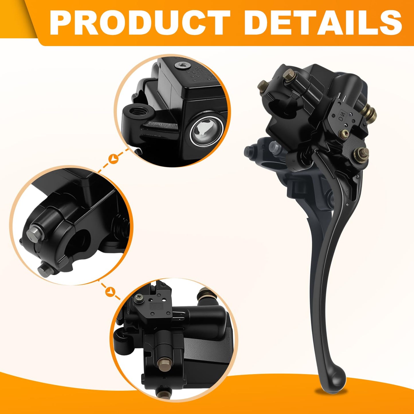 7/8" Brake Master Cylinder for Honda FourTrax 300, TRX 250 300 350 400 450, Rancher Foreman 350 400 Recon 250, 400ex Front Right Master Cylinder
