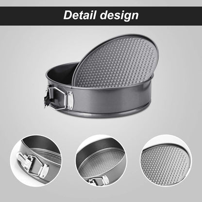 9" Non-Stick Cheesecake Pan, Springform Cake Pans Leakproof Round Cake Pan,Removable Bottom Quick Release Latch Moulds for Birthday Cake