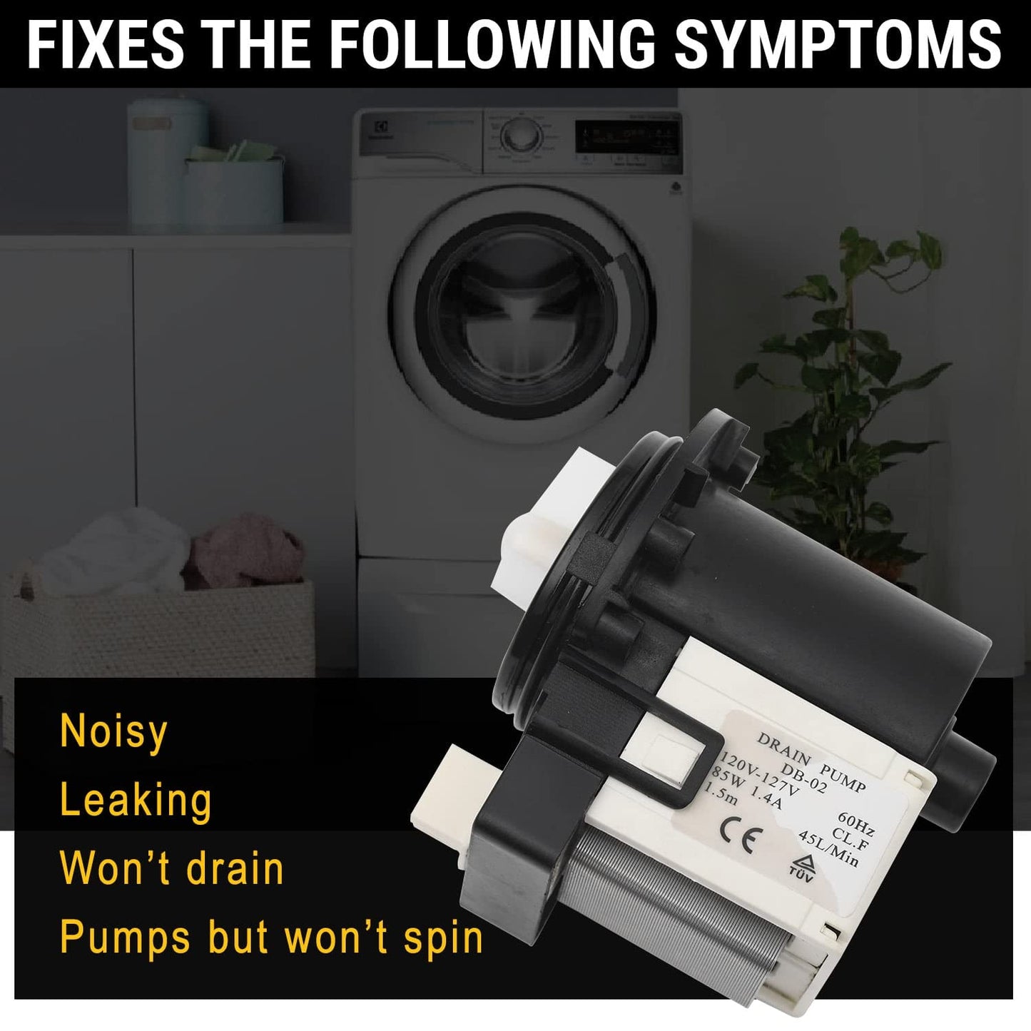 DC31-00054A Washer Drain Pump for Samsung Washing Machines by Seentech - Replaces Part Numbers AP4202690, 1534541, DC31-00016A, PS4204638