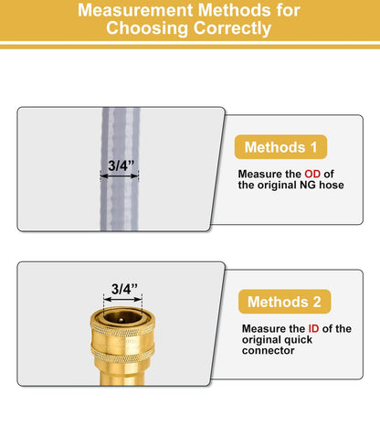WADEO 1/2 Inch QDD LP Gas Quick Connect Fittings with Male Insert Plug, 1/2 Inch Natural Gas Propane Quick Disconnect Kit, NOT 3/8" Quick Connect Adapter